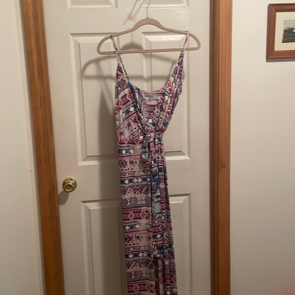 Maxi wrap around strappy dress